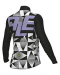 ALÉ Cycling winter long sleeve jersey - PR-E MULTIVERSO - black/white