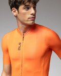 ALÉ Cycling short sleeve jersey - COLOR BLOCK PRAGMA - orange
