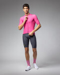 ALÉ Cycling short sleeve jersey - COLOR BLOCK PRAGMA - pink