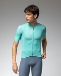 ALÉ Cycling short sleeve jersey - PRAGMA COLOR BLOCK - turquoise