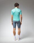 ALÉ Cycling short sleeve jersey - PRAGMA COLOR BLOCK - turquoise