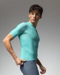 ALÉ Cycling short sleeve jersey - PRAGMA COLOR BLOCK - turquoise