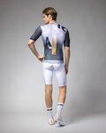 ALÉ Cycling short sleeve jersey - SOUND PR-E - white/grey