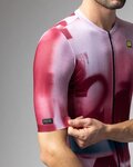 ALÉ Cycling short sleeve jersey - SOUND PR-E - white/bordeaux