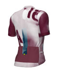 ALÉ Cycling short sleeve jersey - SOUND PR-E - white/bordeaux