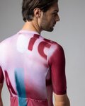 ALÉ Cycling short sleeve jersey - SOUND PR-E - white/bordeaux