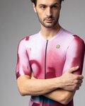 ALÉ Cycling short sleeve jersey - SOUND PR-E - white/bordeaux