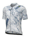 ALÉ Cycling short sleeve jersey - MARBLE PR-E - white/blue