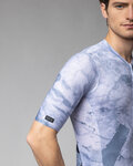 ALÉ Cycling short sleeve jersey - MARBLE PR-E - white/blue