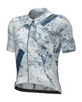 ALÉ Cycling short sleeve jersey - MARBLE PR-E - white/blue