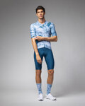ALÉ Cycling short sleeve jersey - MARBLE PR-E - white/blue