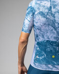 ALÉ Cycling short sleeve jersey - MARBLE PR-E - white/blue