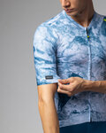 ALÉ Cycling short sleeve jersey - MARBLE PR-E - white/blue