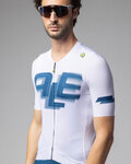 ALÉ Cycling short sleeve jersey - SAUVAGE PR-E - white/blue