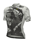 ALÉ Cycling short sleeve jersey - PALM PR-E - white/green