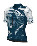 ALÉ Cycling short sleeve jersey - PALM PR-E - white/blue