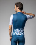 ALÉ Cycling short sleeve jersey - PALM PR-E - white/blue