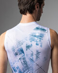 ALÉ Cycling sleeveless jersey - MIRROR PR-E - white/blue