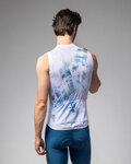 ALÉ Cycling sleeveless jersey - MIRROR PR-E - white/blue