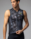 ALÉ Cycling sleeveless jersey - MIRROR PR-E - black/grey
