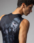 ALÉ Cycling sleeveless jersey - MIRROR PR-E - black/grey
