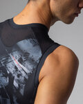 ALÉ Cycling sleeveless jersey - MIRROR PR-E - black/grey