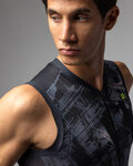 ALÉ Cycling sleeveless jersey - MIRROR PR-E - black/grey