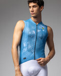 ALÉ Cycling sleeveless jersey - MIRROR PR-E - blue