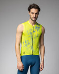 ALÉ Cycling sleeveless jersey - MIRROR PR-E - yellow