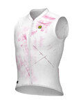 ALÉ Cycling sleeveless jersey - MIRROR PR-E - white/pink