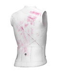 ALÉ Cycling sleeveless jersey - MIRROR PR-E - white/pink