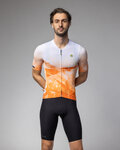 ALÉ Cycling short sleeve jersey - QURTZ PR-E - white/orange