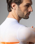 ALÉ Cycling short sleeve jersey - QURTZ PR-E - white/orange
