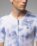 ALÉ Cycling skinsuit - MIRROR PR-E - white/blue