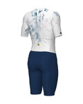 ALÉ Cycling skinsuit - MIRROR PR-E - white/blue