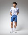 ALÉ Cycling skinsuit - MIRROR PR-E - white/blue