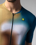 ALÉ Cycling short sleeve jersey - FLASH PR-E - yellow/brown/blue/white