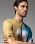 ALÉ Cycling short sleeve jersey - FLASH PR-E - yellow/brown/blue/white