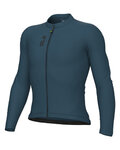ALÉ Cycling summer long sleeve jersey - COLOR BLOCK PRAGMA - blue