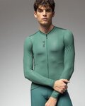 ALÉ Cycling summer long sleeve jersey - COLOR BLOCK PRAGMA - green