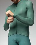 ALÉ Cycling summer long sleeve jersey - COLOR BLOCK PRAGMA - green