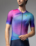ALÉ Cycling short sleeve jersey - AURORA PR-E - pink/blue/turquoise