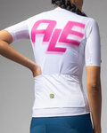 ALÉ Cycling short sleeve jersey - SAUVAGE PR-E - white/pink