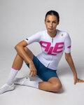 ALÉ Cycling short sleeve jersey - SAUVAGE PR-E - white/pink