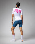 ALÉ Cycling short sleeve jersey - SAUVAGE PR-E - white/pink