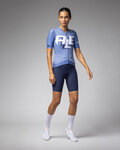 ALÉ Cycling short sleeve jersey - SAUVAGE PR-E - blue/white