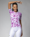 ALÉ Cycling short sleeve jersey - ESSENZA PRAGMA - white/purple