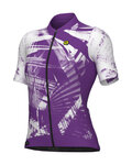 ALÉ Cycling short sleeve jersey - PALM PR-E - cyclamen/white