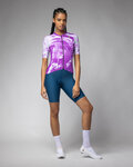 ALÉ Cycling short sleeve jersey - PALM PR-E - cyclamen/white