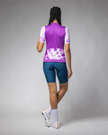 ALÉ Cycling short sleeve jersey - PALM PR-E - cyclamen/white
